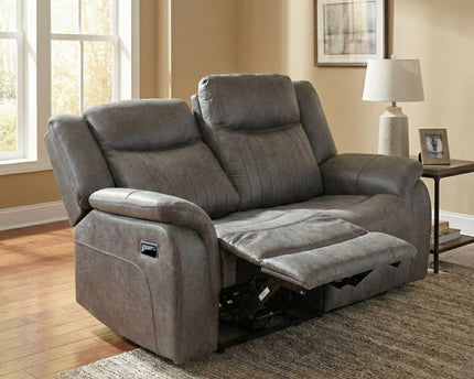 Darlington 2 Seater Manual Recliner Sofa – Slate Grey