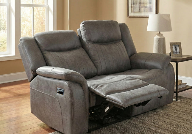 Darlington 2 Seater Manual Recliner Sofa – Slate Grey