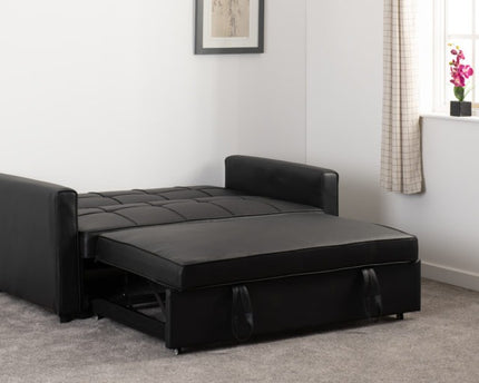 Astoria Sofa Bed In Black Faux Leather