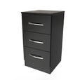Black Matt / 3 Drawer Bedside