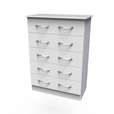 White / 5 Drawer Chest