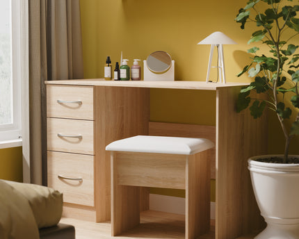 Avon Desk & Stool In Bardolino Oak