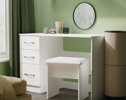 Avon Desk & Stool In White