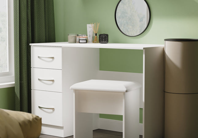Avon Desk & Stool In White