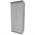 Dusk Grey / 2 Drawer Wardrobe