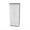 White / 2 Drawer Wardrobe
