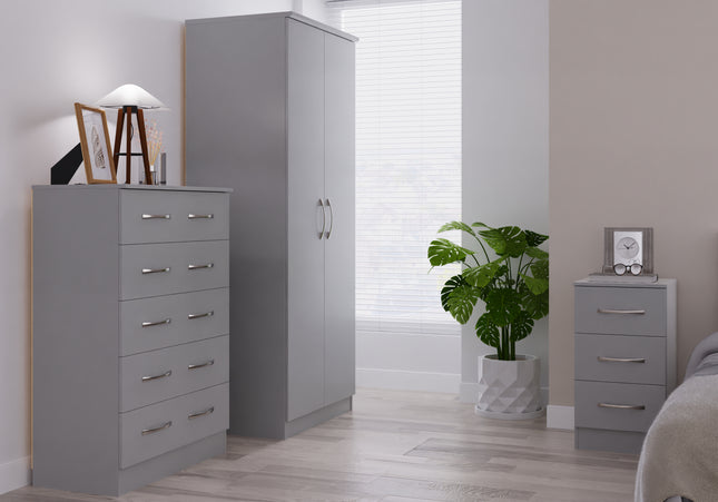 Avon Bedroom Collection Set In Dusk Grey