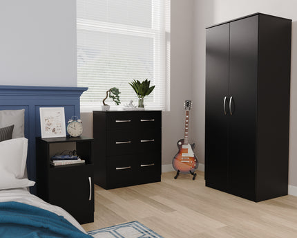 Avon Bedroom Collection In Black Matt
