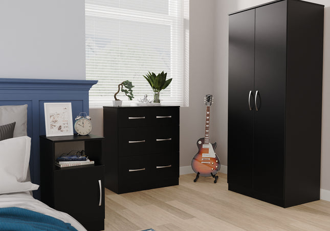 Avon Bedroom Collection In Black Matt