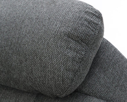 Alva Electric Recliner 3 Seater Sofa In Grey Fabric