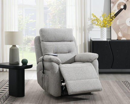 Arianna Rise & Recline Chair In Pearl Grey