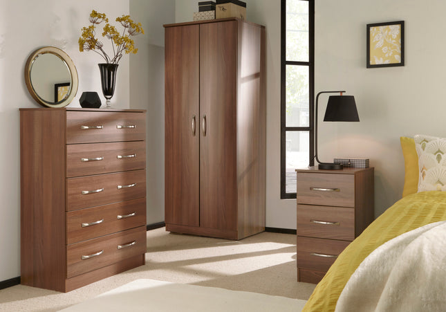 Avon Trio Bedroom Set In Noche Walnut