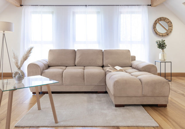 Azzuro Universal Corner Sofa Bed – Mocha