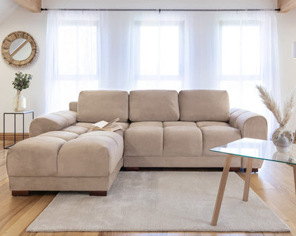 Azzuro Universal Corner Sofa Bed – Mocha