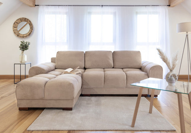 Azzuro Universal Corner Sofa Bed – Mocha