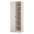 Matt White / Tall 1 Door Wardrobe and Shelving