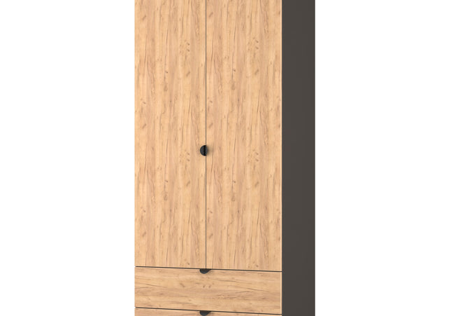 Bora Bedroom Collection In Oak And Graphite