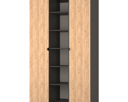 Bora Bedroom Collection In Oak And Graphite