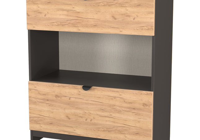 Bora Bedroom Collection In Oak And Graphite
