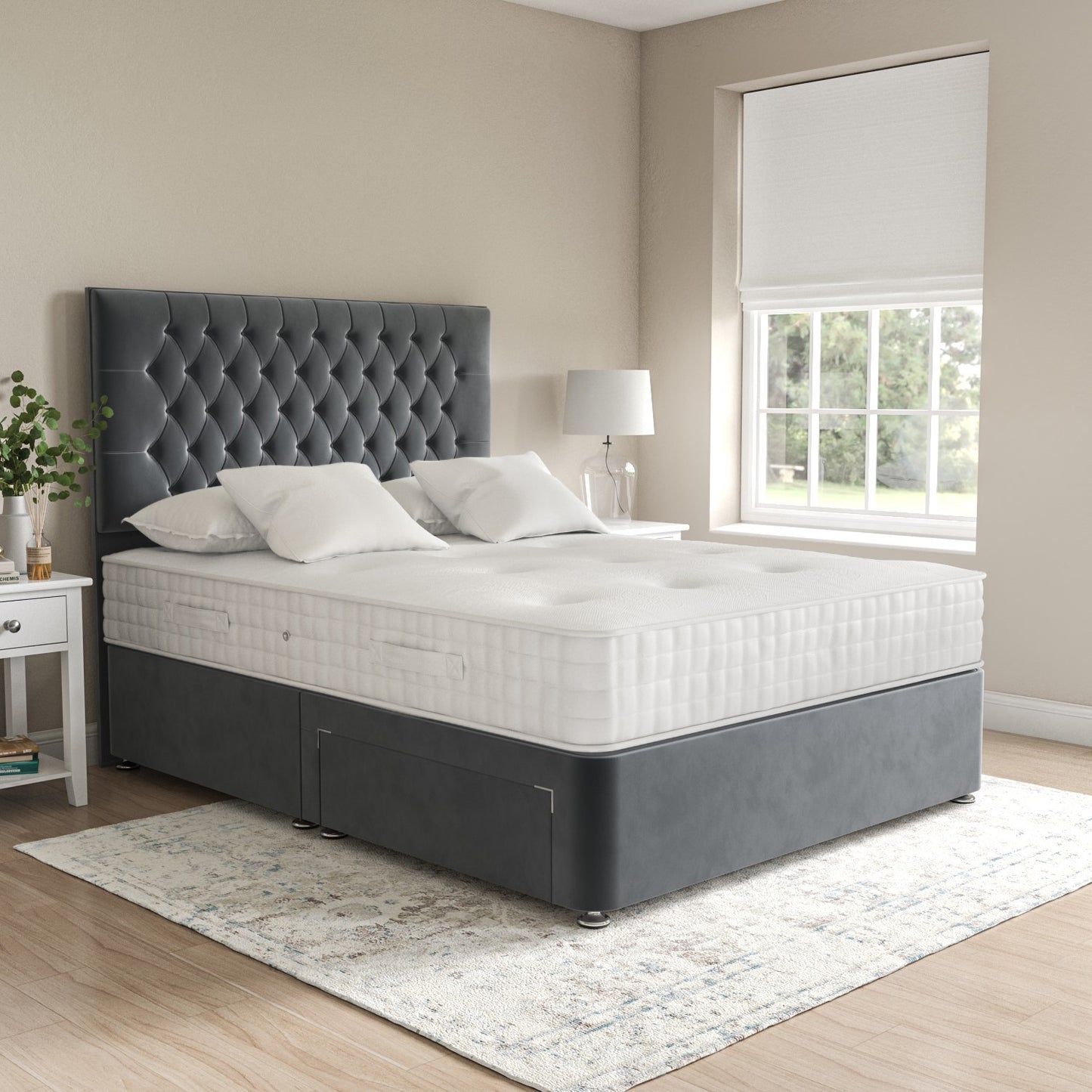 Chesterfield Headboard - Divan Bed Bundle