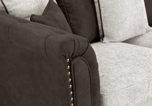 Bella 3+2 Seat Sofa Set In Grey