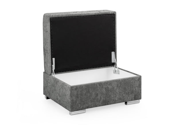 Bentley Footstool In Charcoal