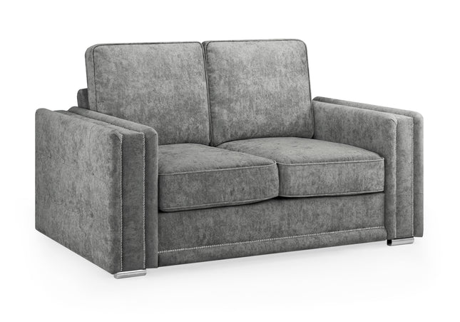 Bentley 2 Seater Sofa - Charcoal With soft polyester upholstery and luxury foam cushions,Pin button detailing arms
