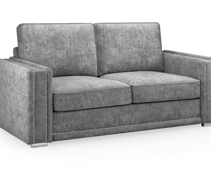 Bentley 3 Seat Sofa  - Charcoal With soft polyester upholstery and luxury foam cushions,Pin button detailing arms