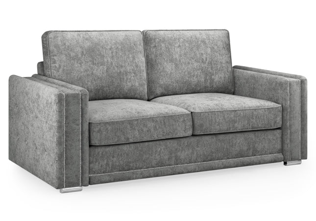 Bentley 3 Seat Sofa  - Charcoal With soft polyester upholstery and luxury foam cushions,Pin button detailing arms