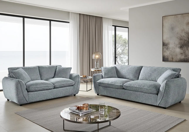 Berlin 3+2 Sofa Set – Grey