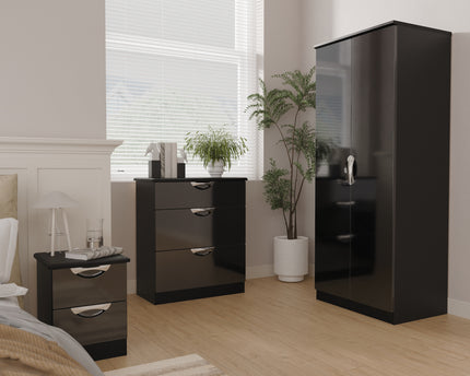 Camden Bedroom Collection In Black Gloss