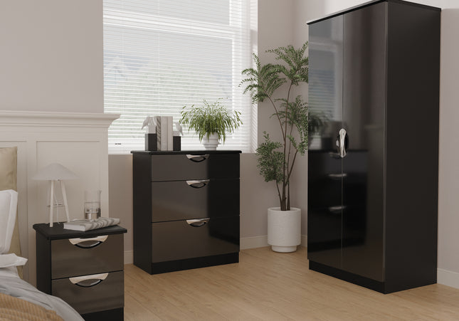 Camden Bedroom Collection In Black Gloss