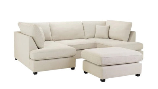 Carnaby U Shape Sofa Including Footstool - Mink