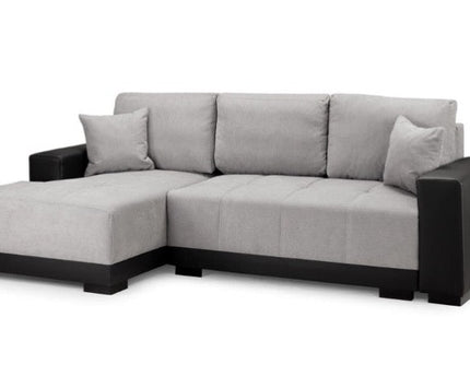 Cinema Sofa Bed Left Hand - Grey - Black