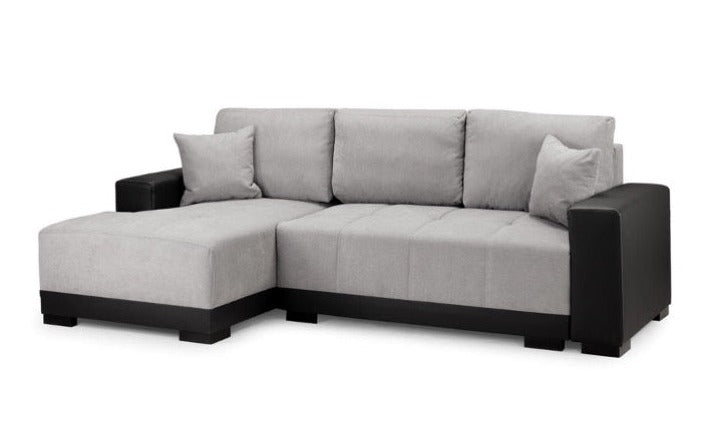 Cinema Sofa Bed Left Hand - Grey - Black