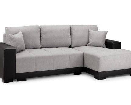Cinema Sofa Bed Right Hand - Grey - Black