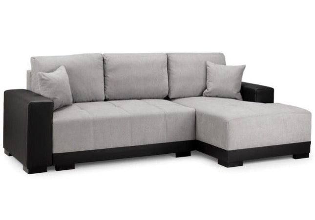 Cinema Sofa Bed Right Hand - Grey - Black