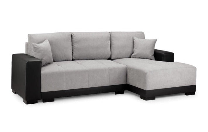 Cinema Sofa Bed Right Hand - Grey - Black