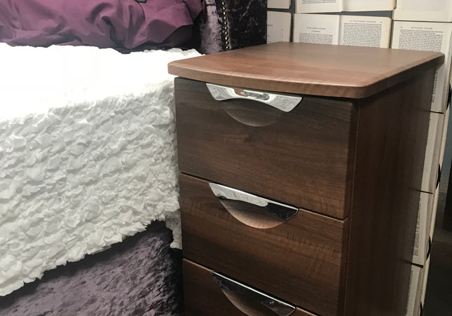 Camden 3 Drawer Bedside Table in Noche