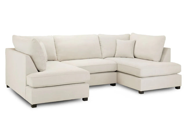 Carnaby U Shape Sofa Including Footstool - Mink, Seat Cushions: Removable, Back Cushions: Removable, Foam-filled Seat Cushions 