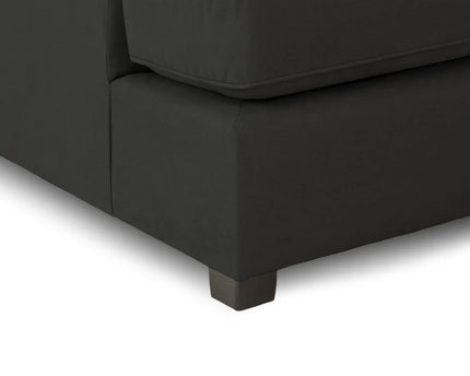 Carnaby U Shape Sofa Including Footstool - Black