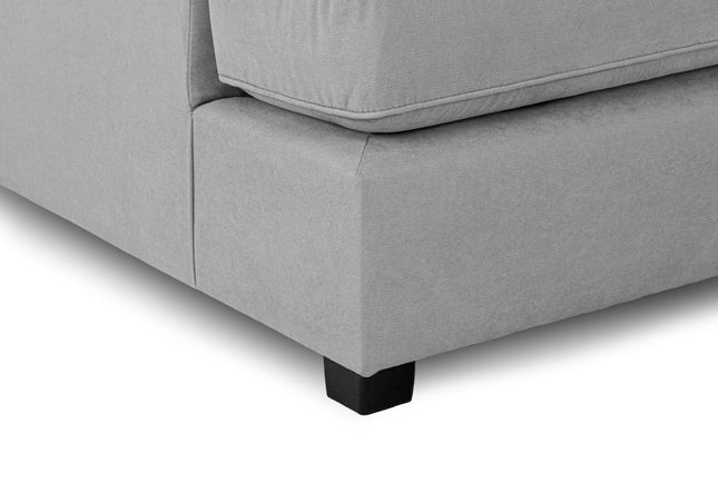 Carnaby U Shape Sofa Including Footstool - Grey, Seat Cushions: Removable, Back Cushions: Removable, Foam-filled Seat Cushions