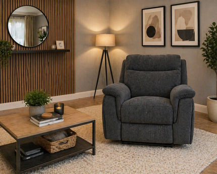 Pittsburgh Power Recliner Arm Chair In Grey