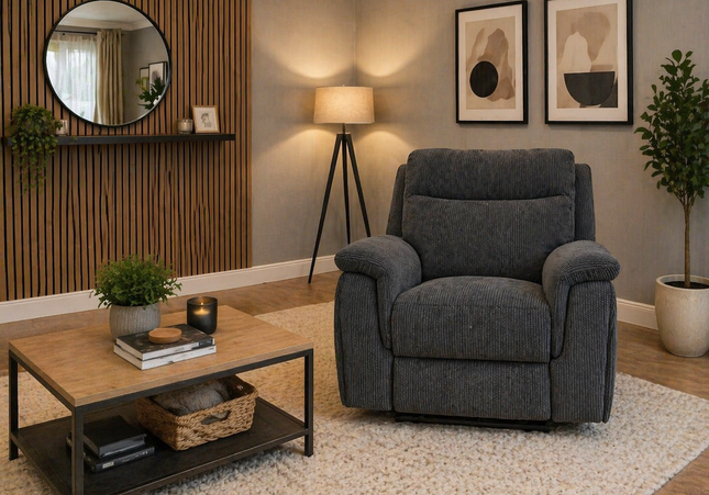 Pittsburgh Power Recliner Arm Chair In Grey