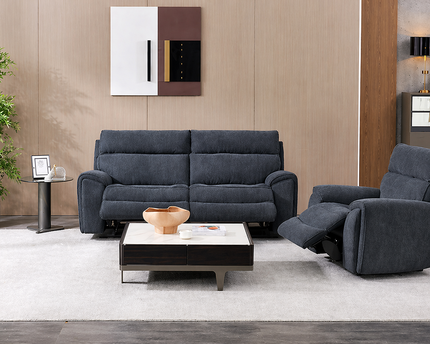 Atlanta 3+1 Seater Power Recliner Sofa Set In Grey