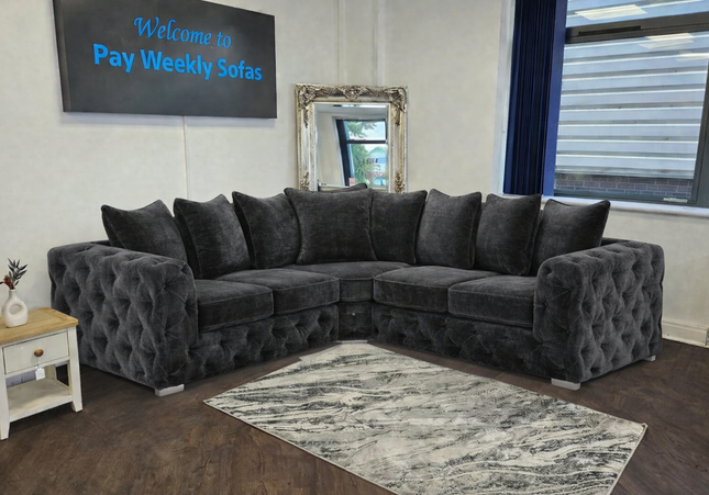 Ashton 2c2 Corner Sofa In Charcoal