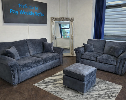 Harrison 3 And 2 Sofa  Set In Charcoal