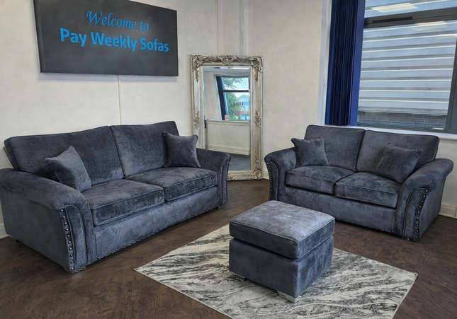 Harrison 3 And 2 Sofa  Set In Charcoal