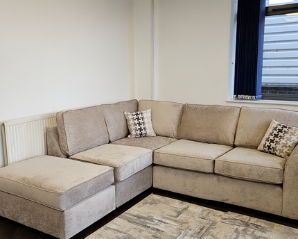 Veronica Left Hand Chaise Corner Sofa In Mink