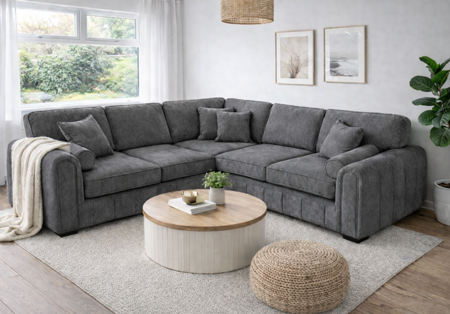 Michelle Corner Sofa In Grey